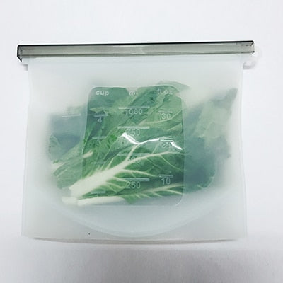 Kitchen Food Sealing Storage Bag Reusable Ziplock 4PCS 1000ml